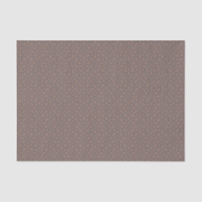 Dismal Mocha Mousse Calico Prairie Zwei-Tone-Folk Seidenpapier (Vorderseite)