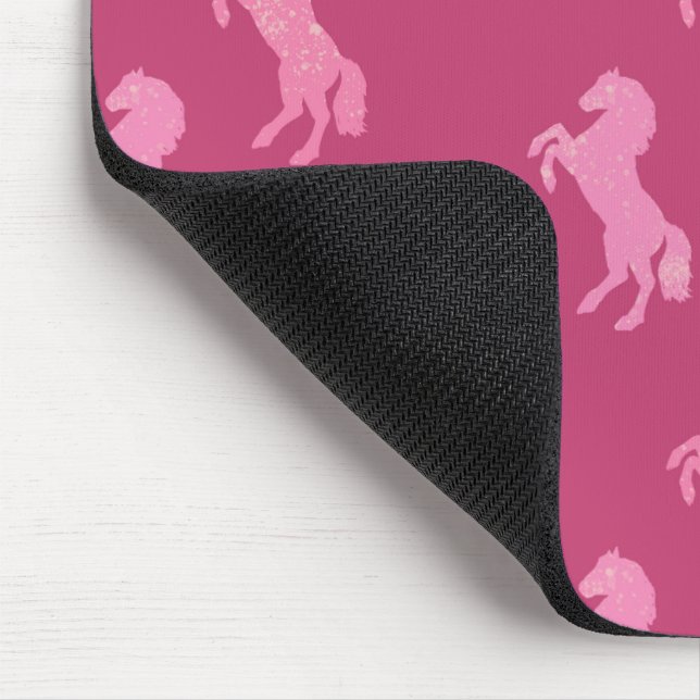 Dismal Pink Mouse Pad Horses Cowgirl Western Prep Mousepad (Ecke)