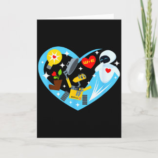 Disney And Pixar’s Wall-e And Eve Heart Valentine’ Karte