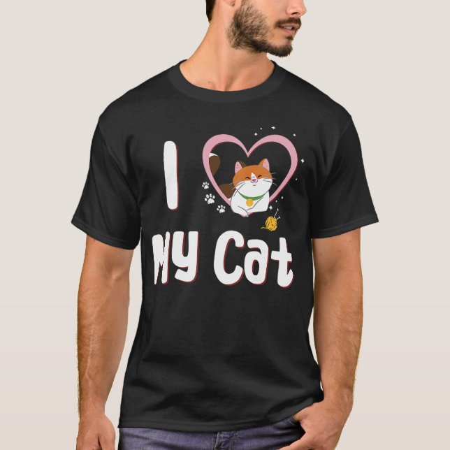 Disney Big Hero Six Series Love My Cat T-Shirt (Vorderseite)