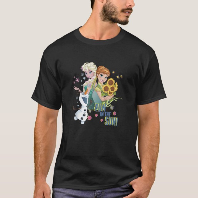 Disney Frozen Elsa Anna Olaf Fun In The Sun Spring T-Shirt (Vorderseite)