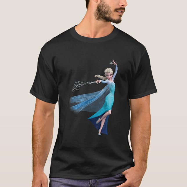 Disney Frozen Elsa nutzt ihre Eis Kräfte Vollkörpe T-Shirt (Vorderseite)