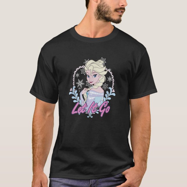 Disney Frozen Let It Go Beautiful Elsa Royal Portr T-Shirt (Vorderseite)
