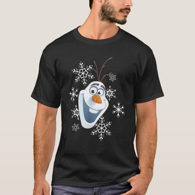 Disney Frozen Olaf Smile Snowflake Christmas   T-Shirt (Vorderseite)