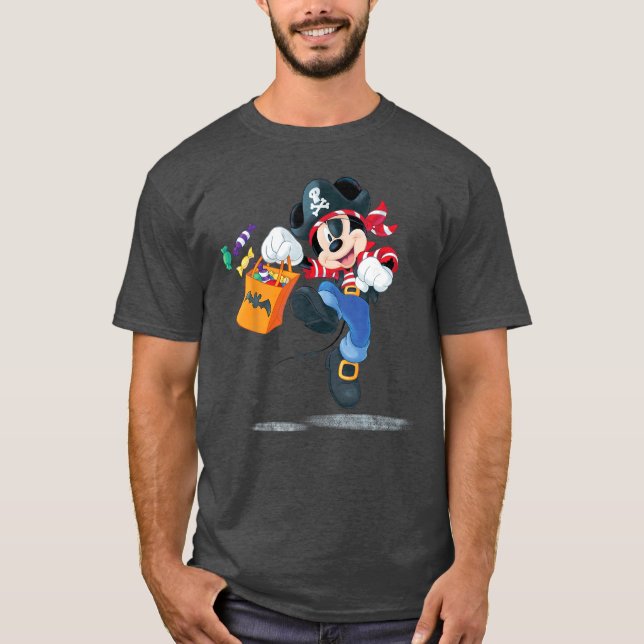 Disney Halloween Mickey Mouse Pirate Costume Trick T-Shirt (Vorderseite)