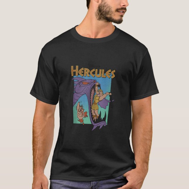 Disney Hercules Hydra Battle Retro Classic Movie P T-Shirt (Vorderseite)