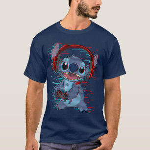 Disney Lilo Stitch Gamer Glitch Kopfhörer und Steu T-Shirt