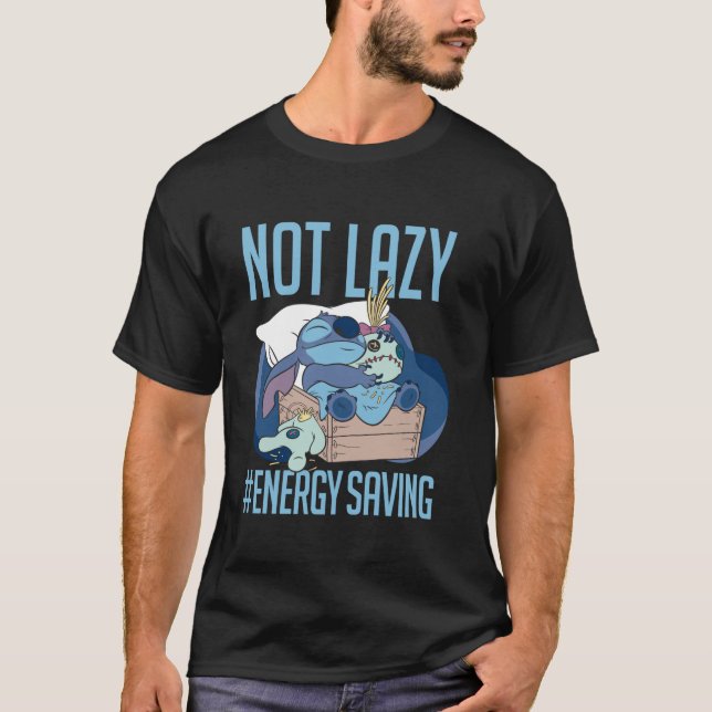 Disney Lilo Stitch nicht Lazy Energy Rettend T-Shirt (Vorderseite)