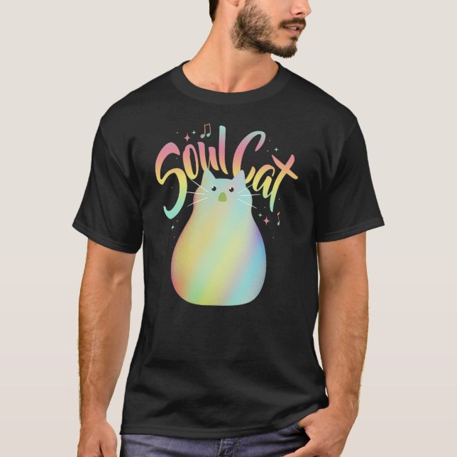 Disney mens Classic Disney Pixar Soul Cat Gradient T-Shirt (Vorderseite)