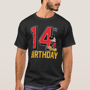 Disney Mickey 14. Geburtstagsstandard T-Shirt