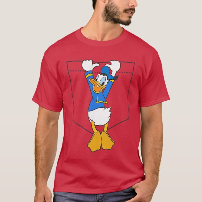 Disney Mickey Friends Donald Duck Small Pocket gif T-Shirt (Vorderseite)