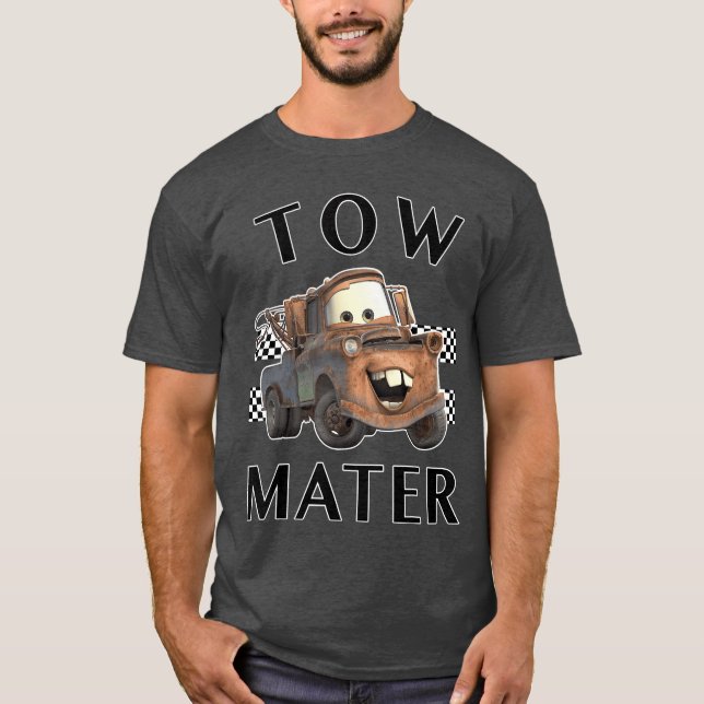 Disney Pixar Cars Tow Mater Finish-Grafik T-Shirt (Vorderseite)