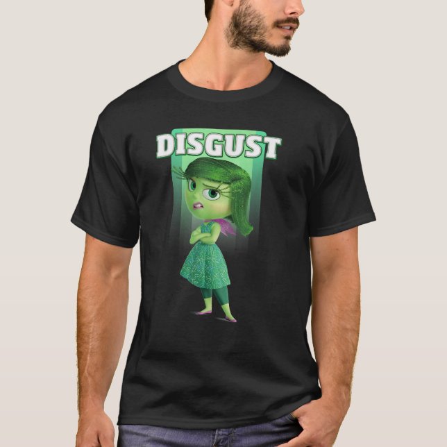 Disney Pixar Inside Out Ekel Green Retro Poster T-Shirt (Vorderseite)