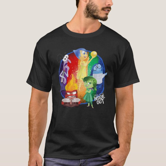 Disney Pixar Inside Out Riley s Emotions Group Sho T-Shirt (Vorderseite)