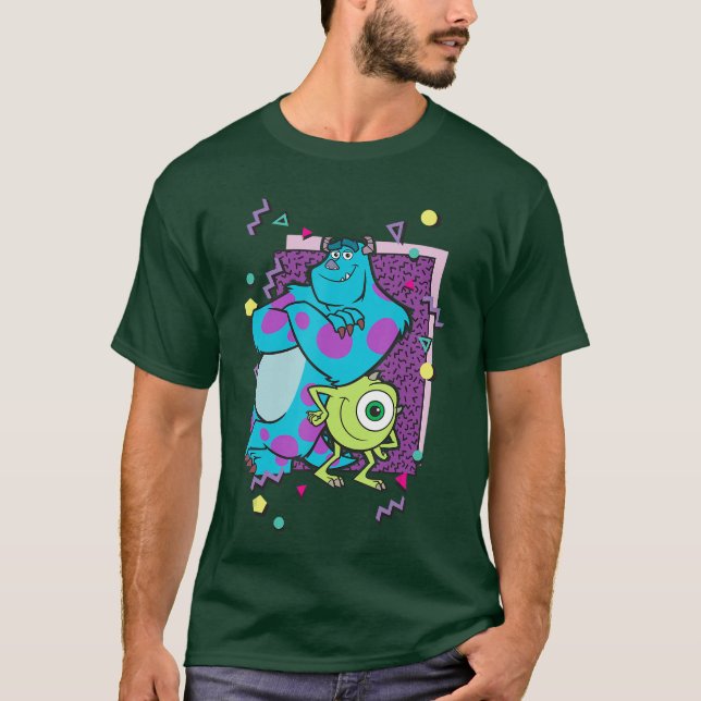 Disney Pixar Monsters Inc Mike und Sully im Stil d T-Shirt (Vorderseite)