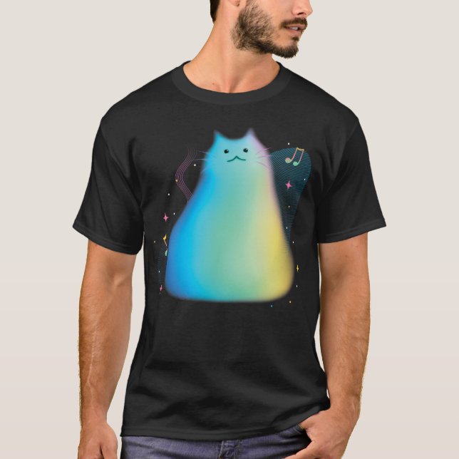 Disney Pixar Soul Cat Portrait Music Notes T-Shirt (Vorderseite)
