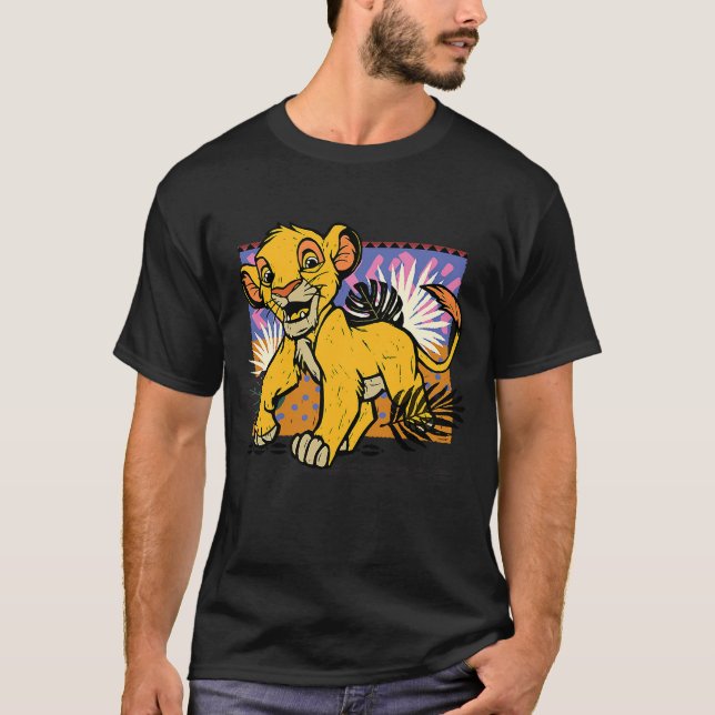 Disney The Lion King 30th Anniversary Wood Block S T-Shirt (Vorderseite)