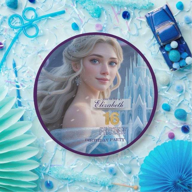 Disney's Frozen Elsa Birthday personalize name Pappteller (Party)