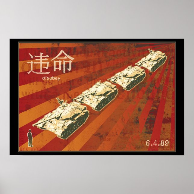 DISOBEY Tank Man Poster (Vorne)