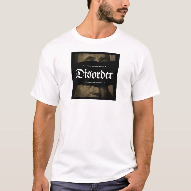 Disorder-T-Shirt – Dunkle Ästhetik Gothic-Typograp T-Shirt (Vorderseite)