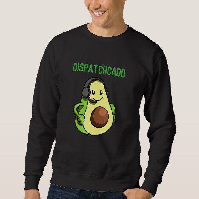 Dispatchcado 911-Operator Dünne Goldgelbe Linie D Sweatshirt (Vorderseite)