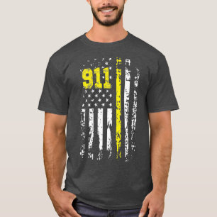 Dispatcher 911 USA Flag Dispatcher-Geschenk zurück T-Shirt