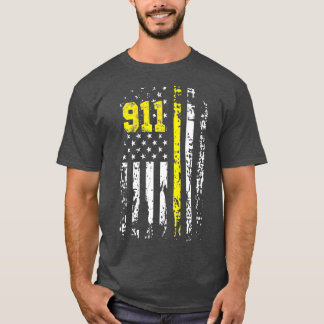 Dispatcher 911 USA Flag Dispatcher-Geschenk zurück T-Shirt
