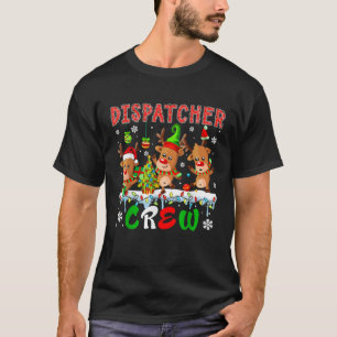 Dispatcher Crew Drei süße Santa-Elf-Rentiere Xma T-Shirt