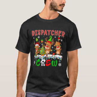 Dispatcher Crew Drei süße Santa-Elf-Rentiere Xma T-Shirt