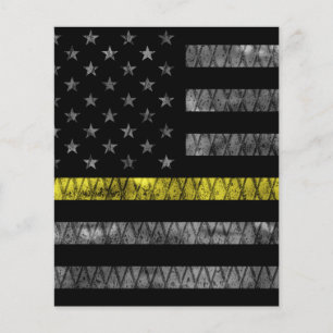 Dispatcher Dünne Gelbe Linie Flagge Flyer