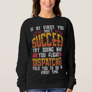 Dispatcher Gelb Dünne Goldlinie Flugdisponent Sweatshirt