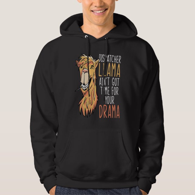 Dispatcher Llama Dispatch Operator First Responder Hoodie (Vorderseite)