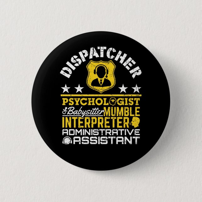 Dispatcher - Offizielle Roles Funny 911 Dispatch Button (Vorderseite)
