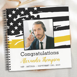 Dispatcher Retirement Foto Thin Gold Line Gast Notizbuch