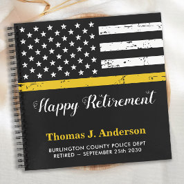 Dispatcher Retirement Thin Gold Line Flaggengast Notizbuch