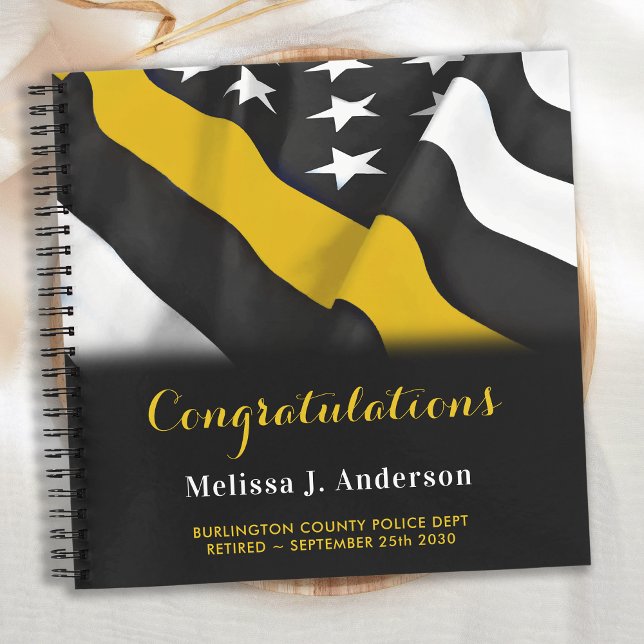 Dispatcher Retirement Thin Gold Line Party Gast Notizbuch (Von Creator hochgeladen)