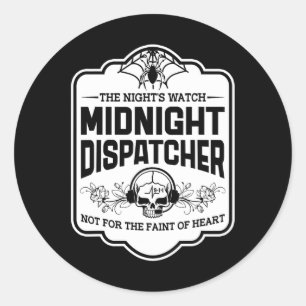 Dispatcher The Night's Watch 911 Skull Ha Runder Aufkleber