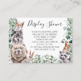 Display Baby Shower Woodland Animals Forest Visitenkarte