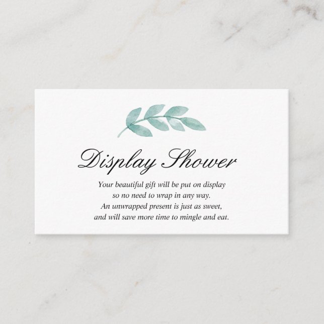 Display Baby Showingkarte Begleitkarte (Vorderseite)