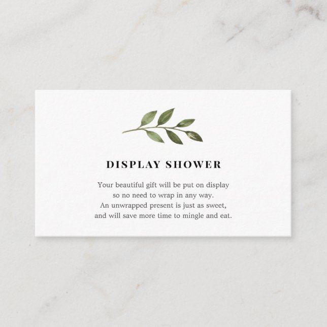 Display Baby Showingkarte Begleitkarte (Vorderseite)