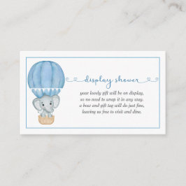 Display Dusche Blue Elephant Baby Dusche Begleitkarte