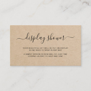 Display Dusche Braun Geschlecht neutrale Babydusch Begleitkarte