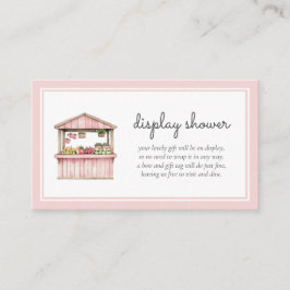 Display Dusche Rosa Bauern Markt Kinderdusche Begleitkarte