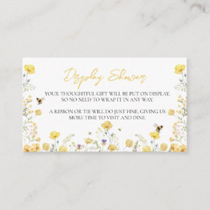 Display Dusche Wildblume Blumenschmuck Begleitkarte