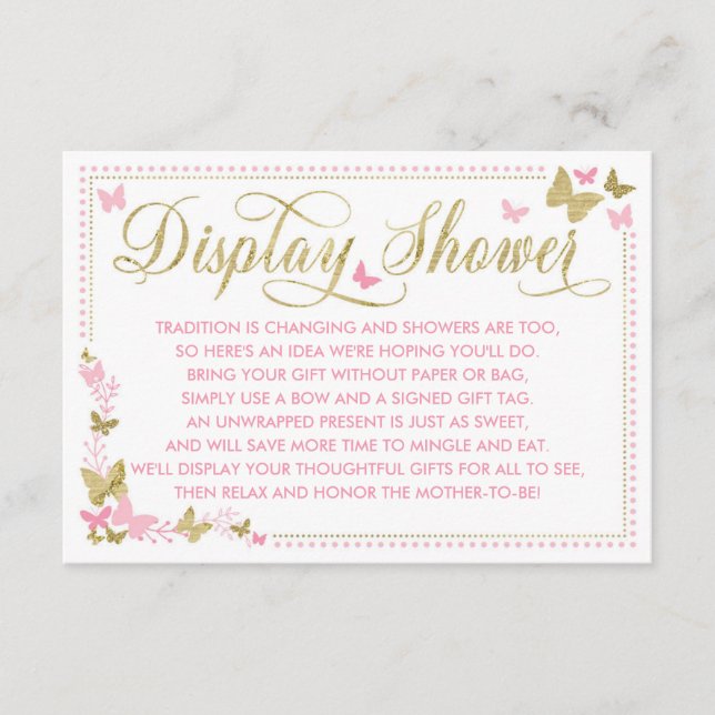 Display-Duschkarte, Schmetterlingswaage Begleitkarte (Vorderseite)