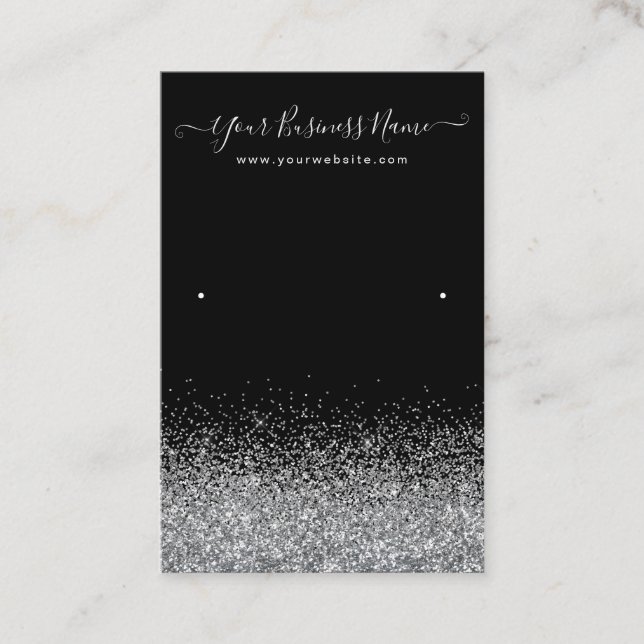 Display Earring Black Color Visitenkarte (Vorderseite)