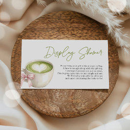 Display Shower Green Matcha Latte Bridal Shower Begleitkarte