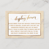 Display Showherzen Gold-Script-Geschenk-Tag, weiß