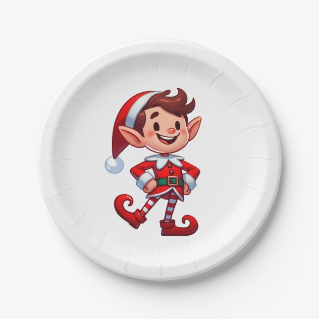 Disposable plate with a picture of elf pappteller (Vorderseite)