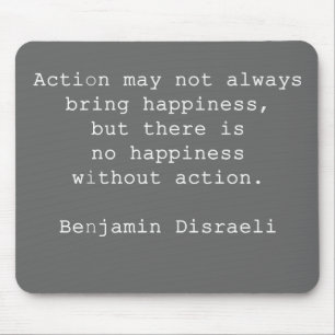 Disraeli Zitat-graue Mausunterlage Mousepad